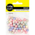 Geo Round Shape Pearl Finish Beads